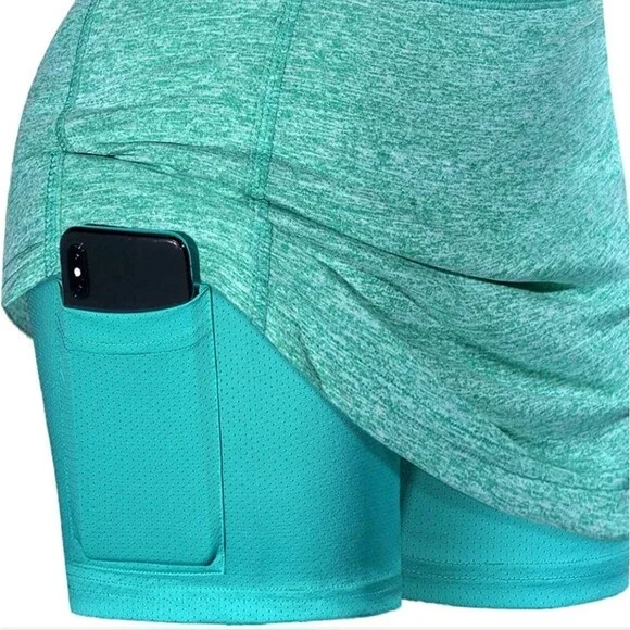 BlevonH Skort Barbie Pink Athletic Hidden Pocket Mesh Inner Shorts Size Large - Picture 11 of 11